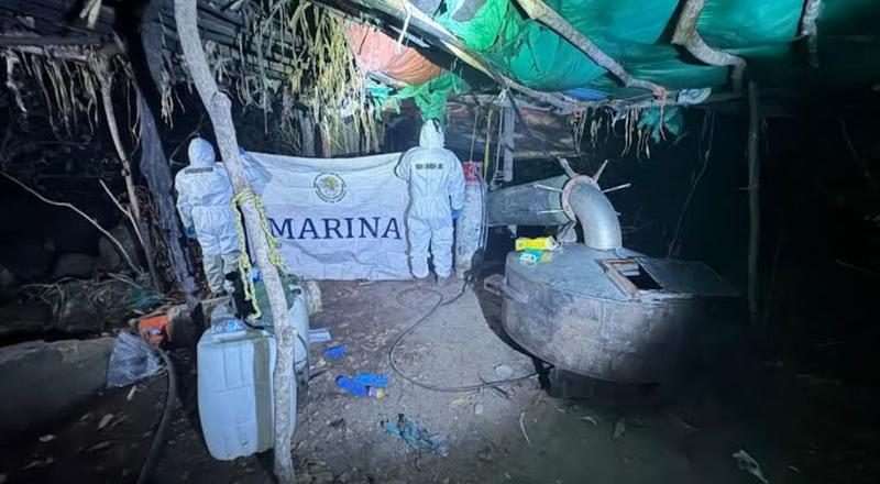 Semar desmantela 3 laboratorios clandestinos en Sinaloa