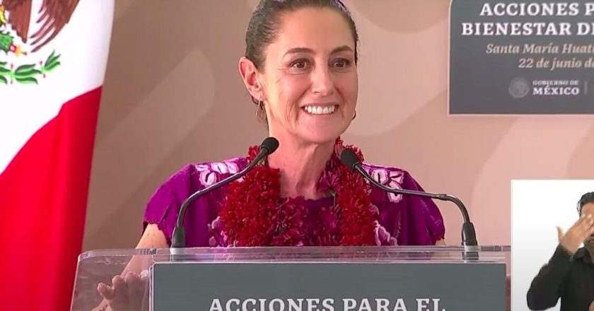 Sorprende sismo durante discurso de Claudia Sheinbaum en Oaxaca