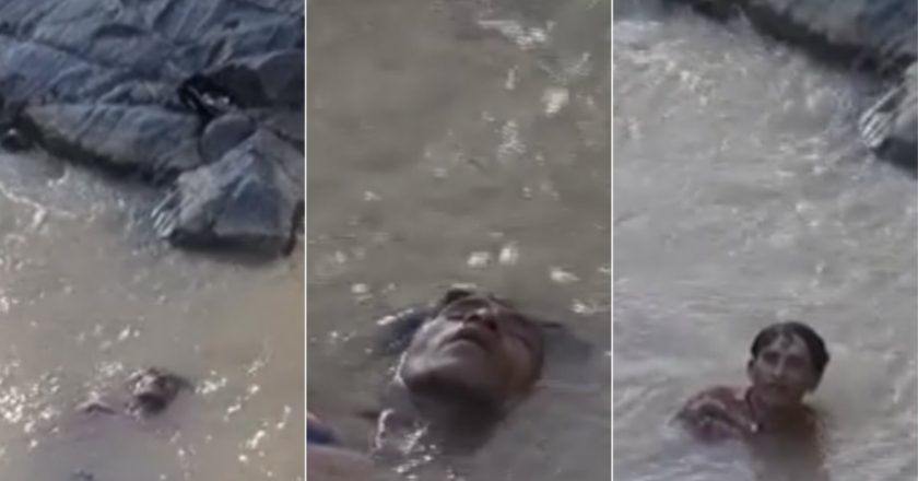 Hombre se refrescaba flotando en un lago; lo daban por muerto