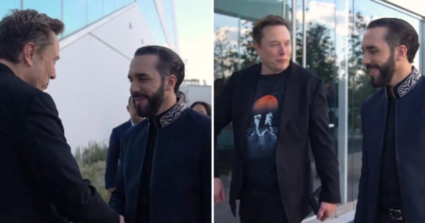 El presidente de El Salvador, Nayib Bukele, se reúne con Elon Musk