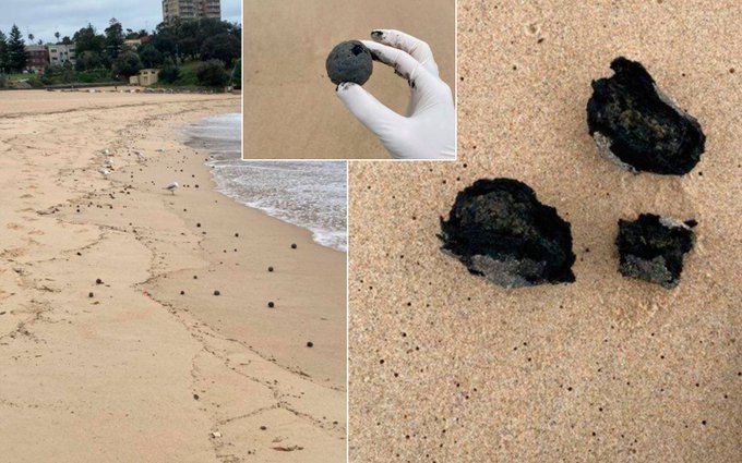 Aparecen misteriosas bolas negras en Sídney y cierran sus playas