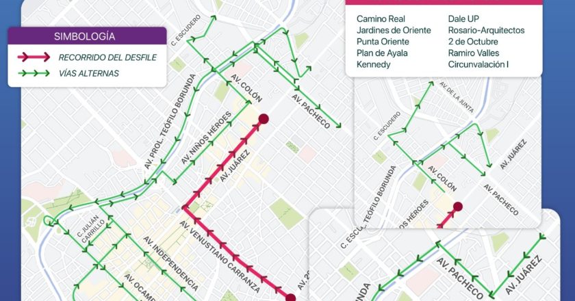 Conoce el cambio de rutas de camiones por desfile del 20 de Noviembre